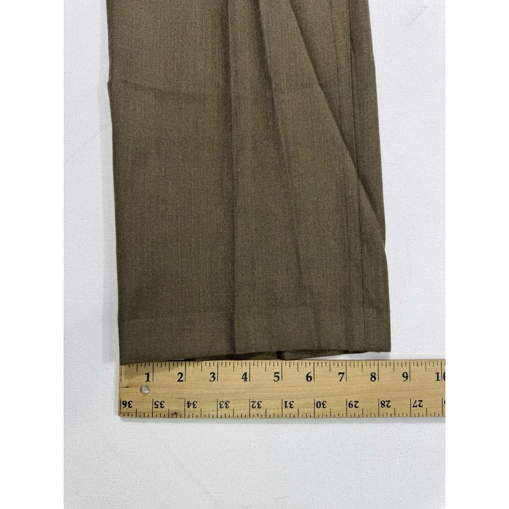 Santorelli Romeo Men’s 38 (37x30) Tobacco Wool Dress Pants Slacks Italy Luxury
